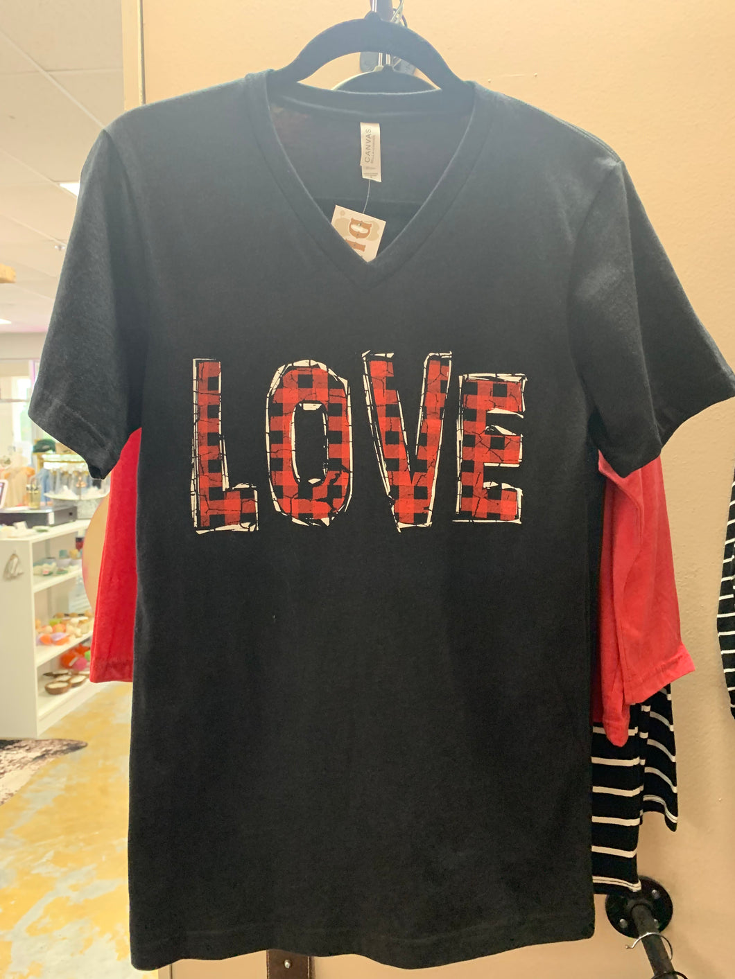LOVE Plaid T-shirt