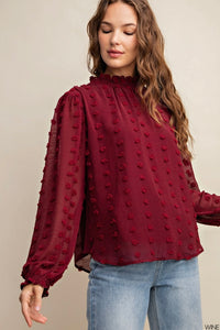 Maroon Chiffon Top