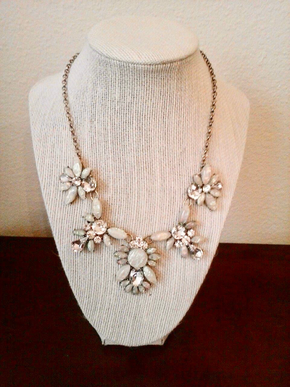 Ivory Beaded Floral Necklace