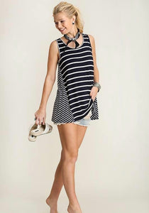 Navy Striped Tank